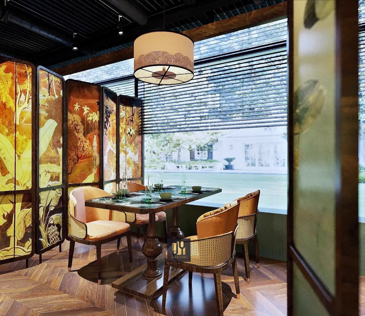Thiết kế nhà hàng Indochine tại Nga